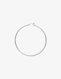 Créoles argent 925‰ 40 mm fil rond 1,6 mm massif SO OR