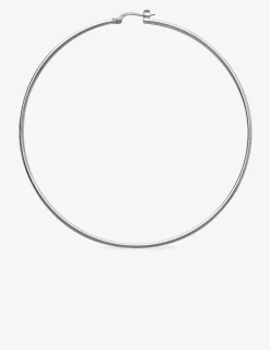 Créoles argent 925‰ 70 mm fil rond 1,6 mm massif SO OR