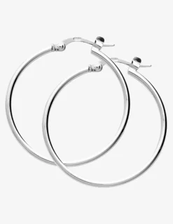 Créoles argent 925‰ 25 mm fil rond 1,6 mm massif SO OR
