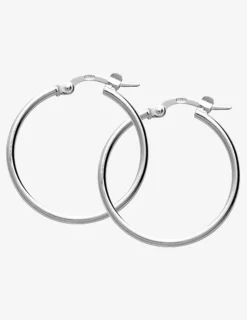 Créoles argent 925‰ 20 mm fil rond 1,6 mm massif SO OR
