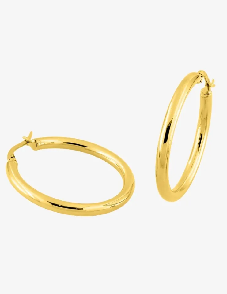 Créoles diamètre 30 mm acier doré SO OR