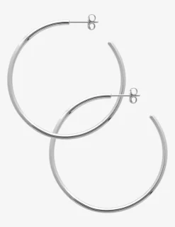 Créoles en argent 925‰ rhodié 40 mm SO OR