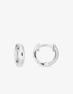 Créoles en or blanc 750 ‰, 9 mm diamètre SO OR