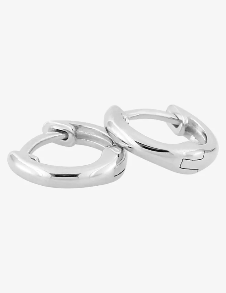 Créoles en or blanc 750 ‰, 9 mm diamètre SO OR