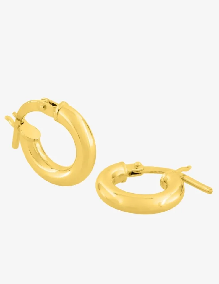 Créoles fil 2,5 mm diamètre 6 mm or jaune 375‰ SO OR