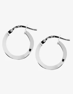 Créoles fil rectangle 3 x 1,5 cm argent 925‰ 10 mm SO OR