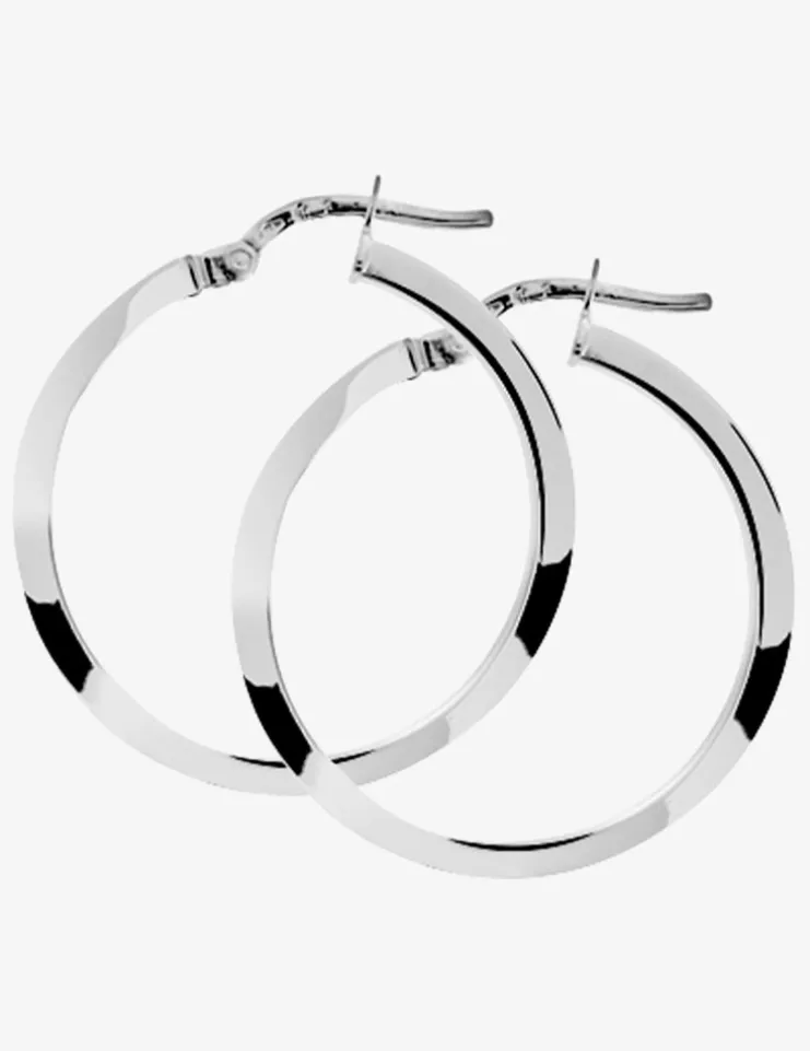 Créoles fil rectangle 3 x 1,5 cm argent 925‰ 20 mm SO OR