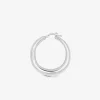 Créoles électroformées 30 mm argent 925‰ rhodié SO OR