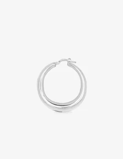 Créoles électroformées 30 mm argent 925‰ rhodié SO OR