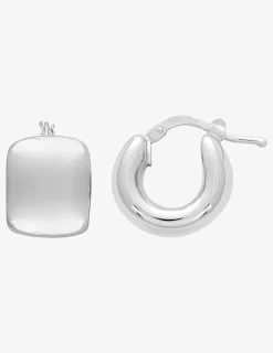 Créoles électroformées larges argent 925‰ rhodié SO OR