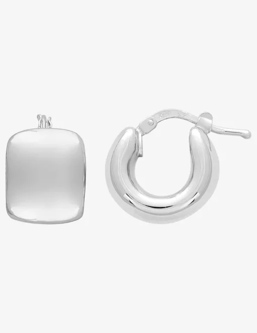 Créoles électroformées larges argent 925‰ rhodié SO OR