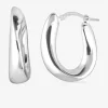 Créoles électroformées ondulées argent 925‰ rhodié SO OR