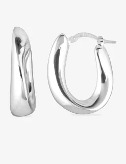 Créoles électroformées ondulées argent 925‰ rhodié SO OR