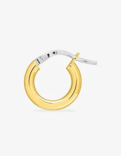 Créoles lisses 8 mm or jaune 750‰ fil 2,5 mm SO OR