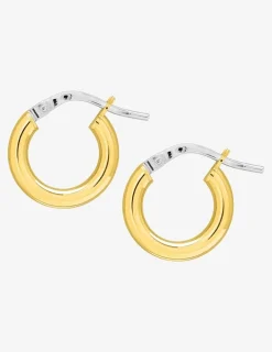 Créoles lisses 8 mm or jaune 750‰ fil 2,5 mm SO OR