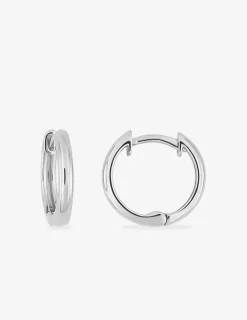 Créoles or blanc 375 ‰ 11 mm de diamètre de 11 mm SO OR