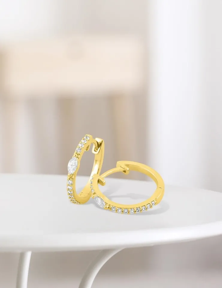 Créoles Plaqué or & oxydes de zirconium SO OR