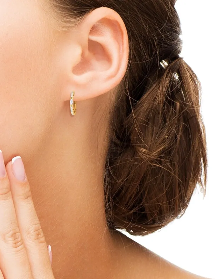 Créoles Plaqué or & oxydes de zirconium SO OR