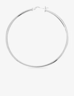 Créoles tube 2 mm argent 925‰ 60 mm SO OR