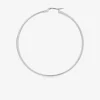 Créoles tube 2 mm argent 925‰ 55 mm SO OR