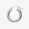 Créoles tube 4 mm argent 925‰ 10 mm SO OR