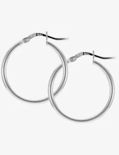 Créoles tube 2 mm argent 925‰ 20 mm SO OR