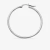 Créoles tube 2 mm argent 925‰ 30 mm SO OR