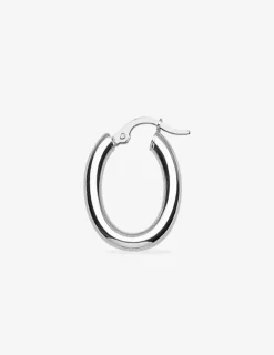 Créoles tube 3mm ovales argent 925‰ 19 mm SO OR