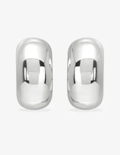 Demi-créoles argent 925‰ rhodié SO OR