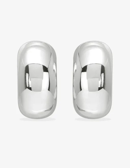 Demi-créoles argent 925‰ rhodié SO OR