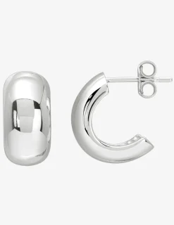 Demi-créoles argent 925‰ rhodié SO OR