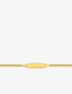 Gourmette bébé chaîne gourmette et plaque ovale plaqué or SO OR