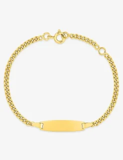 Gourmette bébé chaîne gourmette et plaque ovale plaqué or SO OR