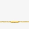Gourmette bébé chaîne marine et plaque ovale or jaune 750‰ SO OR