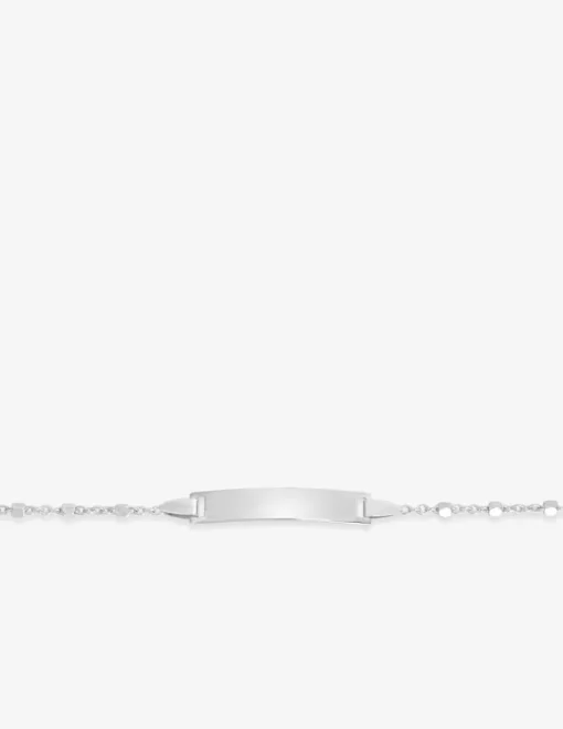 Gourmette bébé en argent 925‰ rhodié et cubes SO OR