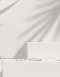 Gourmette bébé en or blanc 375 ‰ SO OR