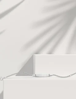 Gourmette bébé en or blanc 375 ‰ SO OR