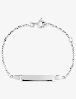 Gourmette bébé en or blanc 375 ‰ SO OR