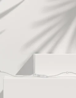 Gourmette bébé en or blanc 375 ‰ SO OR