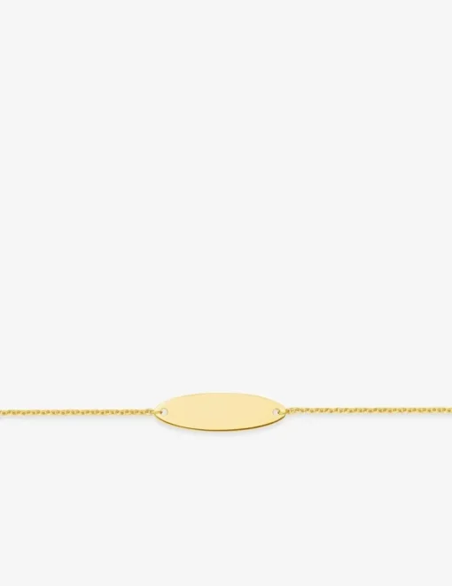 Gourmette bébé or jaune 750 ‰ maille forçat SO OR