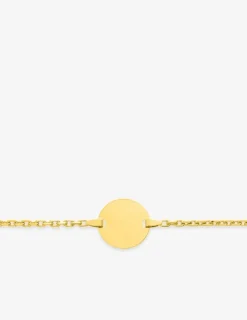 Gourmette bébé or jaune 750‰ plaque ronde SO OR