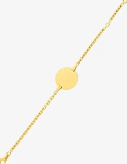 Gourmette bébé or jaune 750‰ plaque ronde SO OR