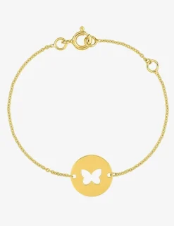 Gourmette bébé papillon en or jaune 375 ‰ SO OR
