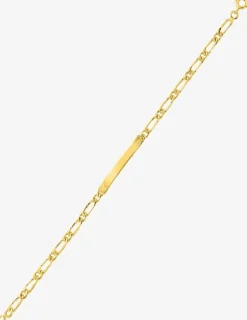 Gourmette chaîne alternée 1+1 3 mm et plaque rectangle fantaisie SO OR
