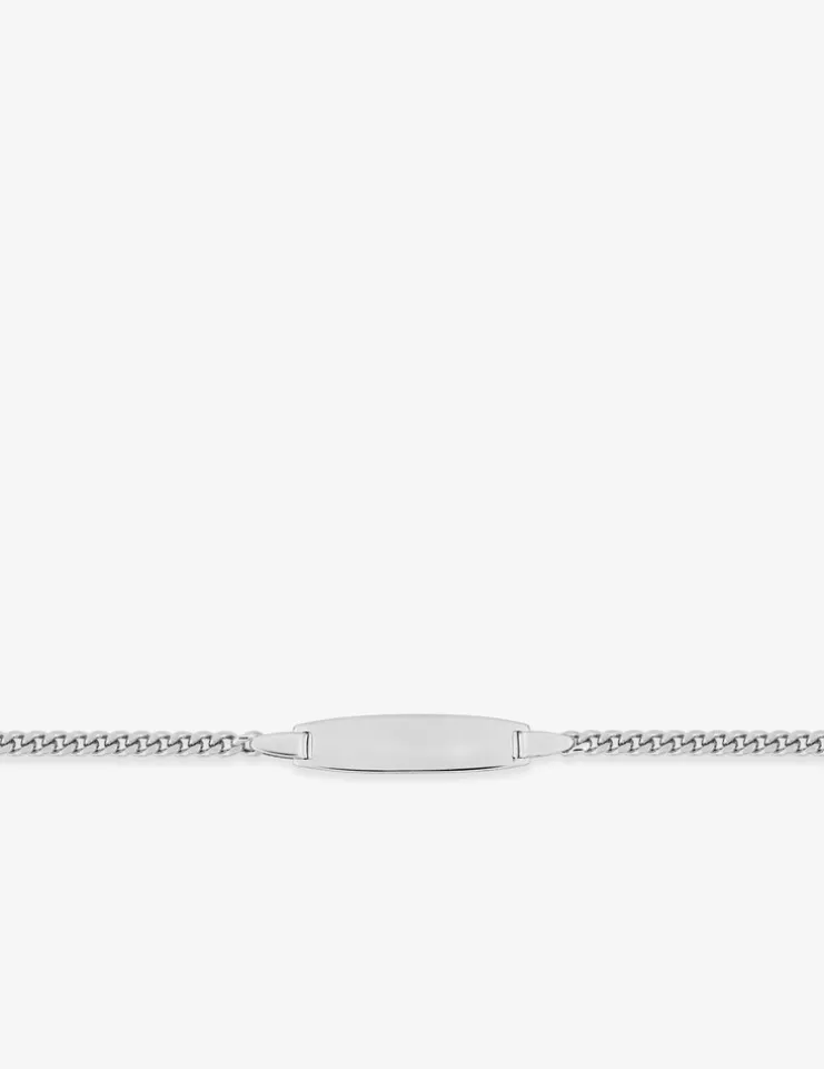 Gourmette identité en argent 925 ‰ rhodié SO OR