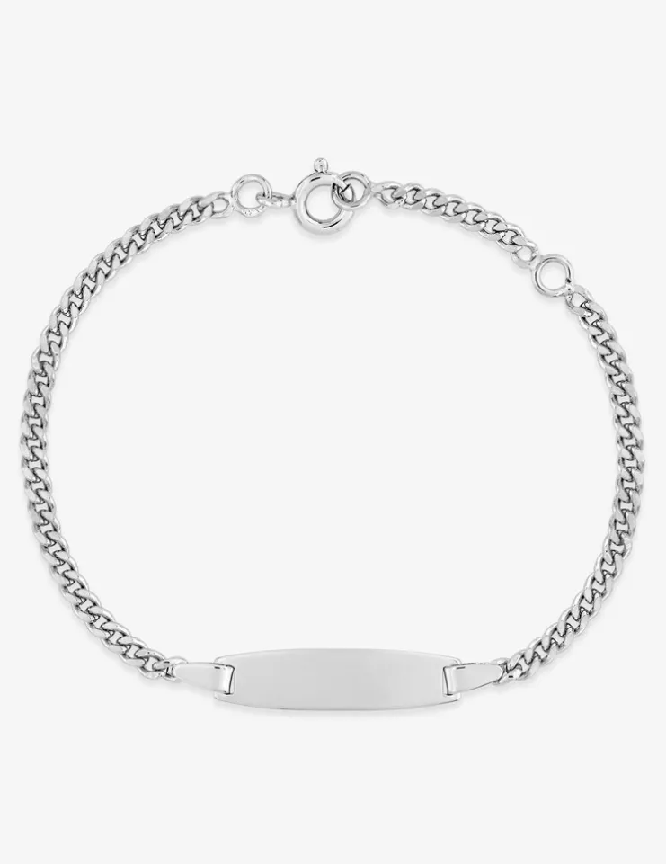 Gourmette identité en argent 925 ‰ rhodié SO OR