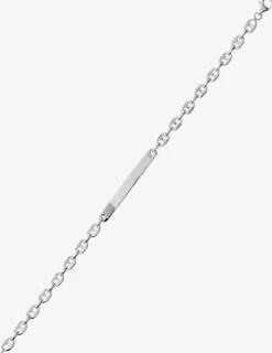 Gourmette identité grain de café en argent 925 ‰ rhodié 18 cm SO OR