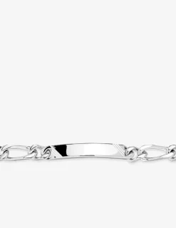 Gourmette identité maille cheval alternée argent 925‰ rhodié SO OR
