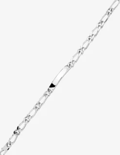 Gourmette identité maille cheval alternée argent 925‰ rhodié SO OR