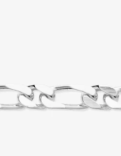 Gourmette identité maille figaro 1+1 argent 925‰ rhodié SO OR